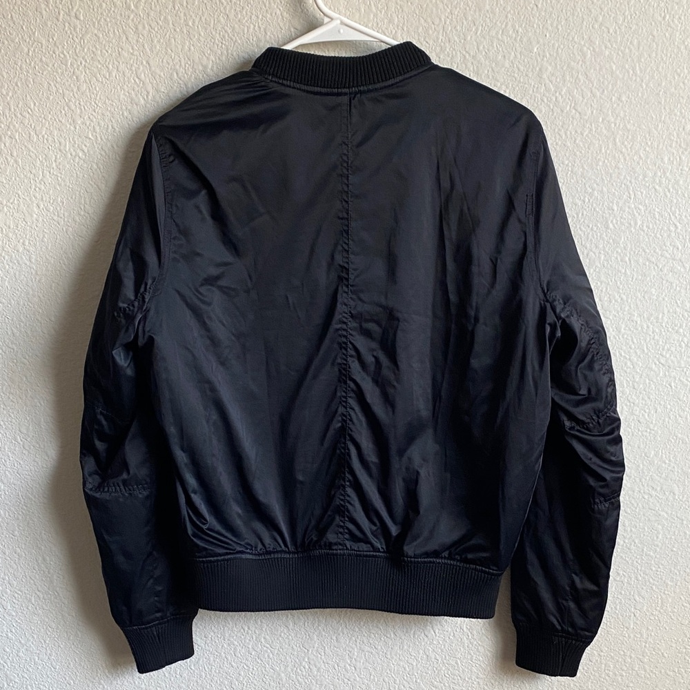 American Eagle Outfitters Black Floral Bomber Jacket - Picture 7 of 13